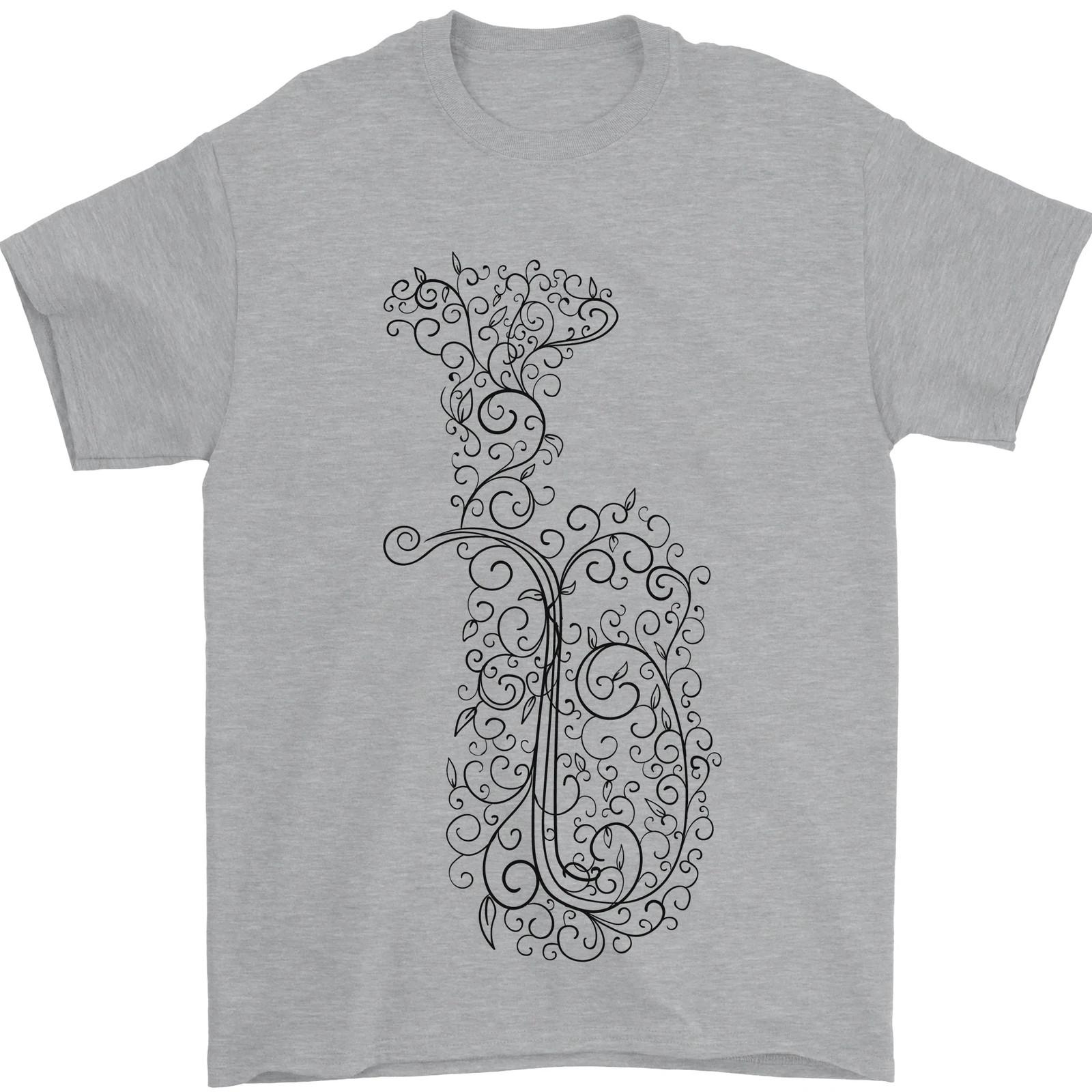 A Tuba Musical Instruments Brass Band Men T-shirt Cotton XXL