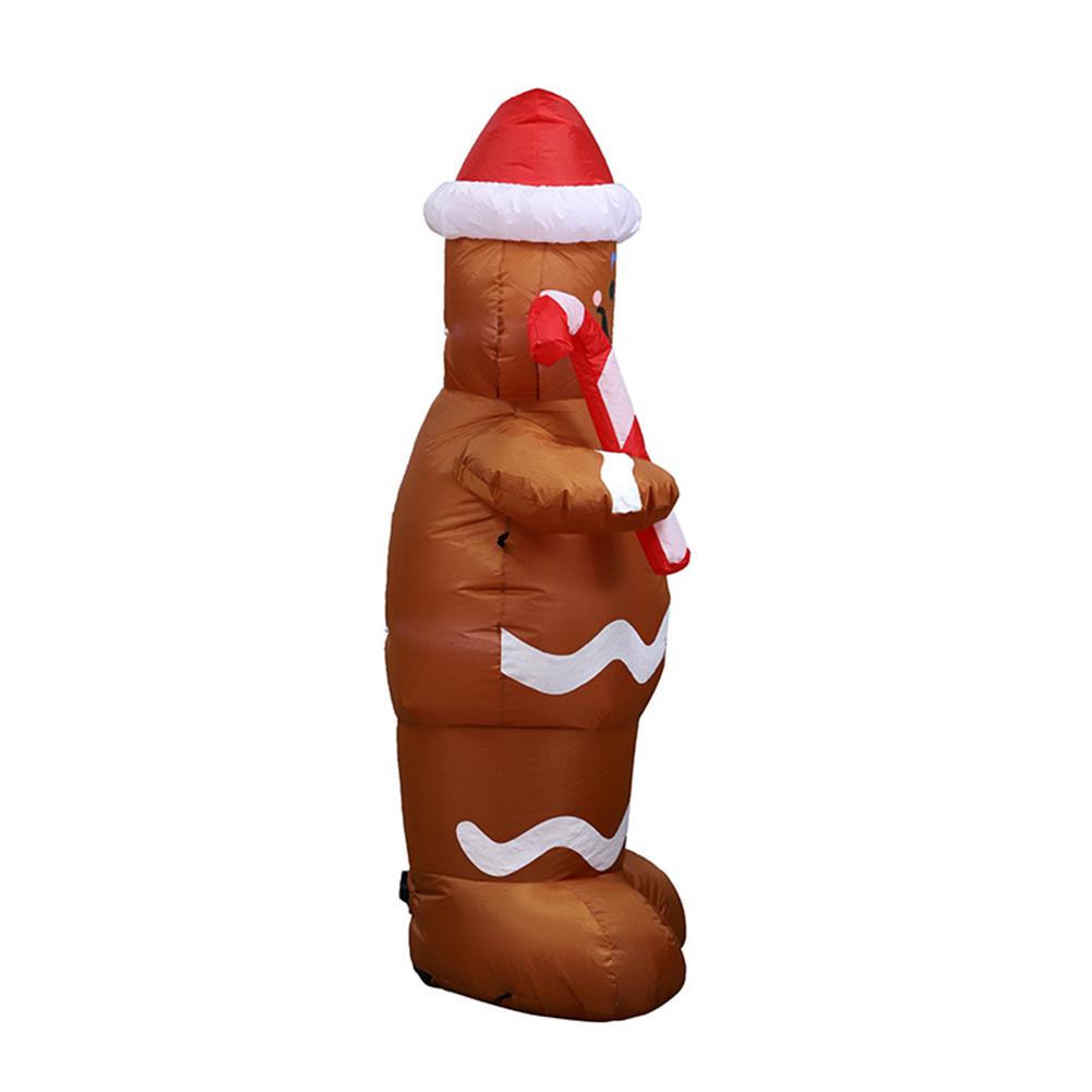 1.5m Inflatable Gingerbread Man Prop for Christmas Party Yard Decor