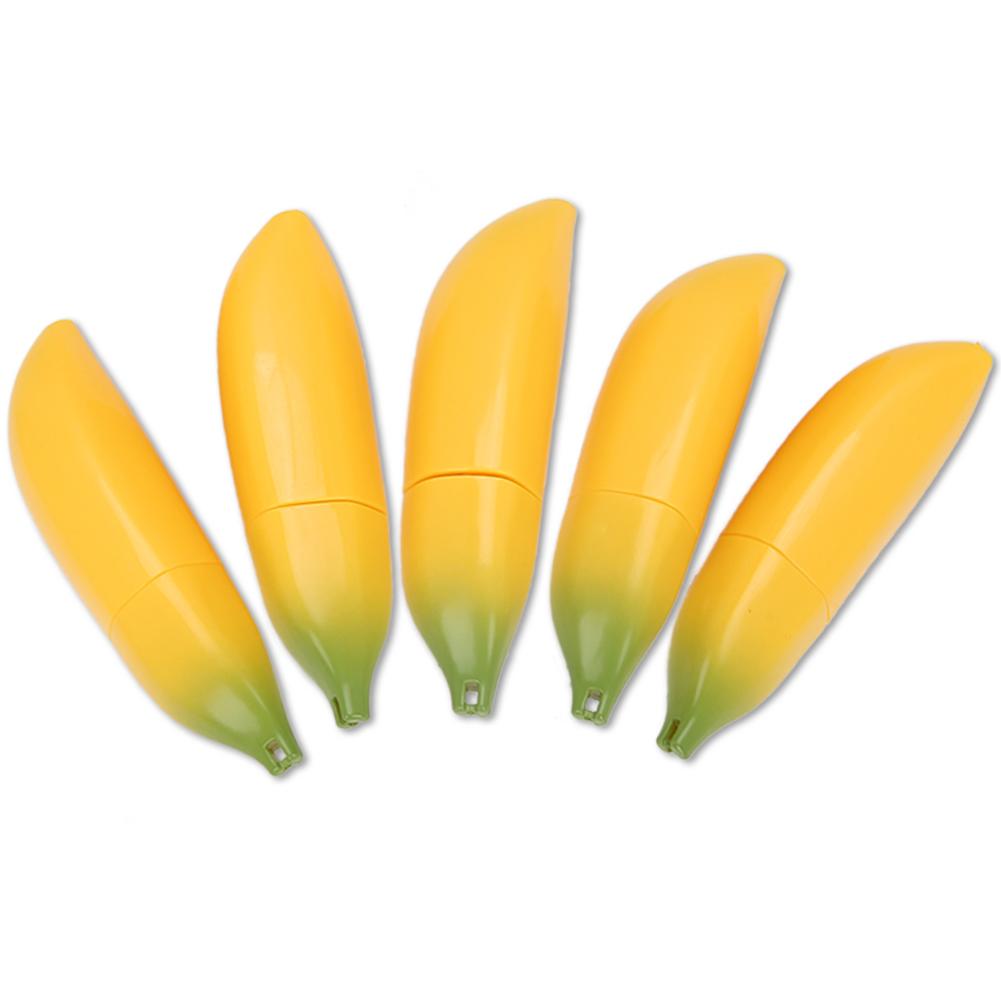 5pcs Banana Shaped DIY Empty Lipstick Tube Lip Balm Bottle Container Inner Diameter 12.1mm