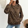 Women's Leopard Print Hoodie Loose Fit Casual Pullover Sweatshirt for Everyday Wear