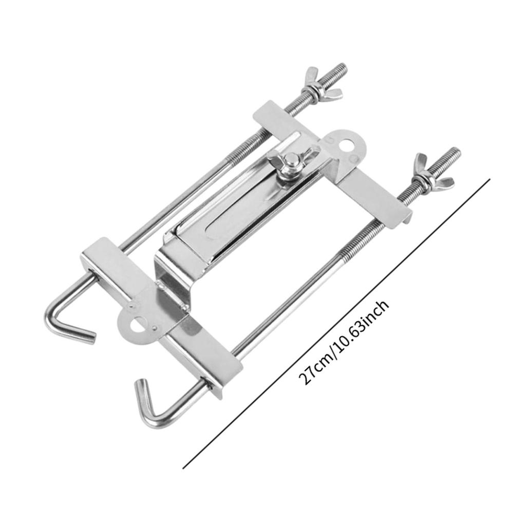 Car Battery Fixing Bracket Holder with J Bolt Adjustable Battery Mount Hold Down Kit Anti Shake Heavy Duty Stainless Steel Bolt