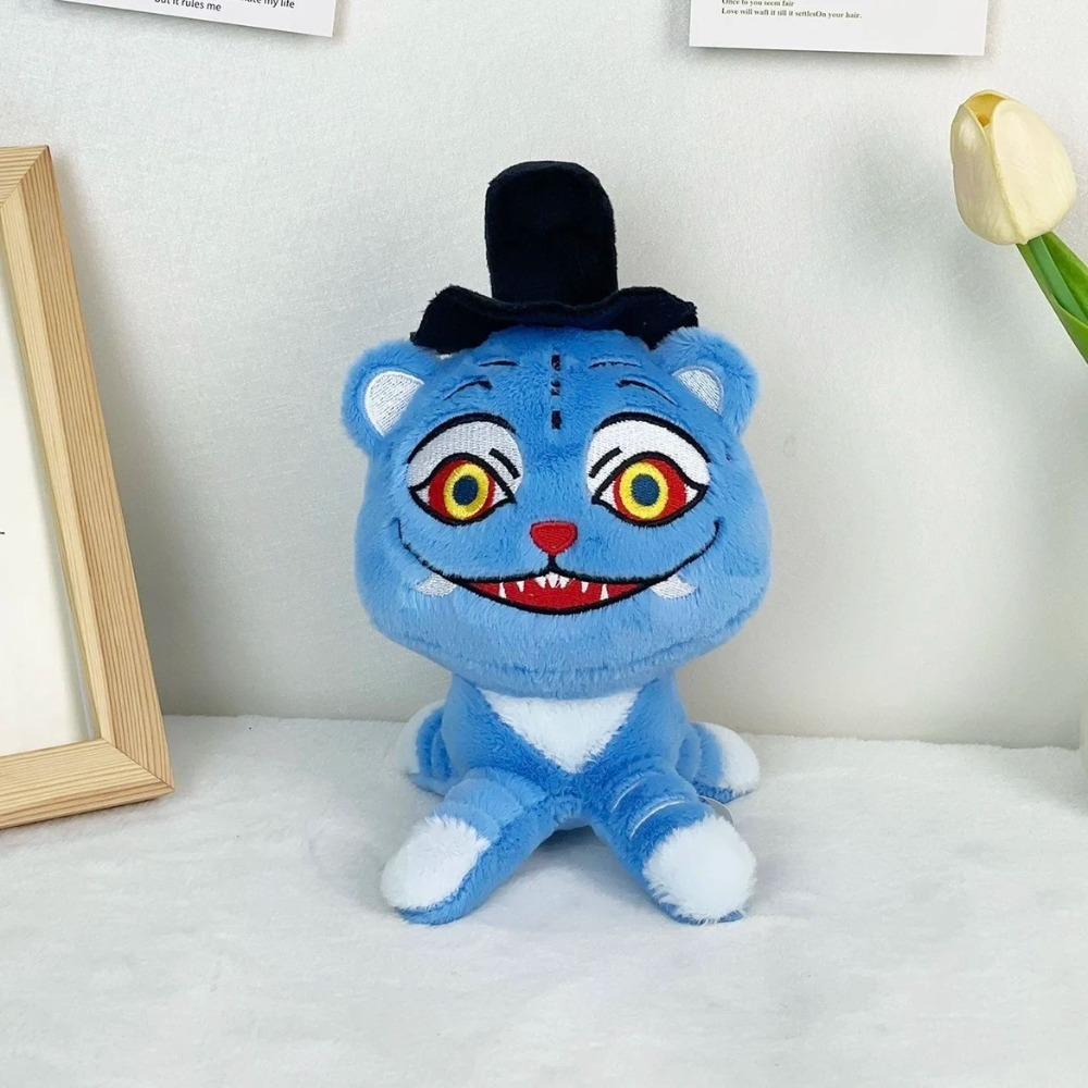 New hot Anime Hunters Plush Cute Purple Tiger Black Hat Magpie With 3 Eyes Monster Hunt Girl Group Stuffed For Fans Gifts