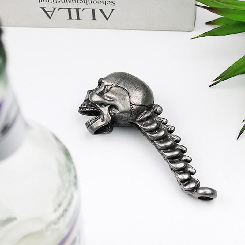 1pcs Creative Skull Head Shaped Bottle Can Opener Stainless Steel Alloy Bottle Opener Homes Restaurants Bars Accessories