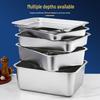 ZISIZ 304 Stainless Steel Flat Square Serving Tray