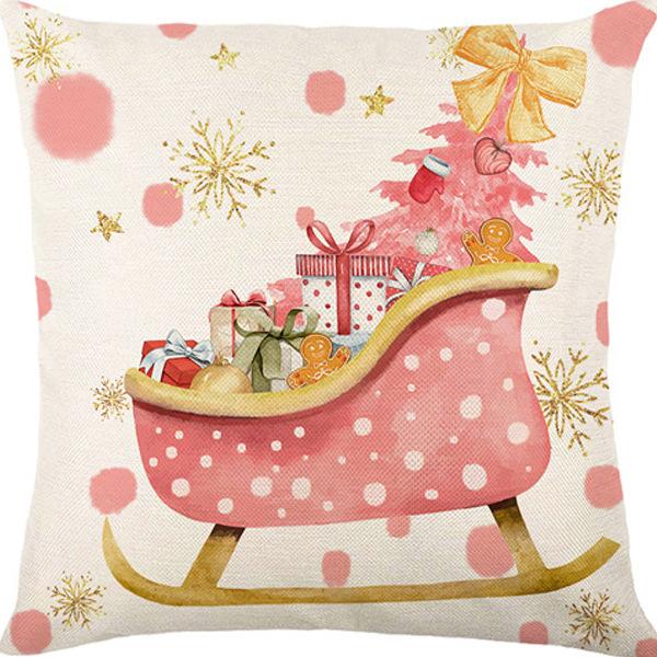Pillow Case Home Decoration Snowman New Cartoon Christmas Sofa Yama Print Pillow Nordic Style Home