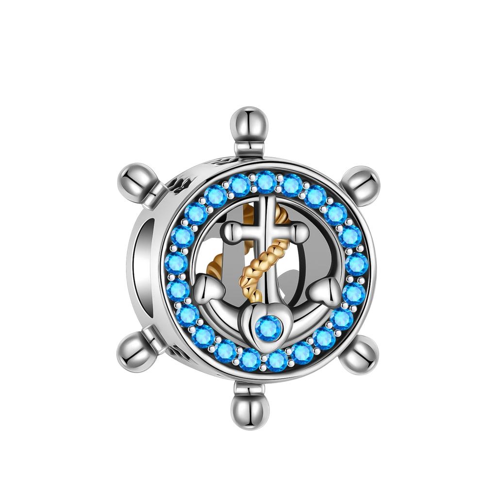 Seastar Turtle Ship Mermaid Ocean Series Pendant Fit Charm Copper Bracelet Diy Women Jewelry Gift Boutique Charms