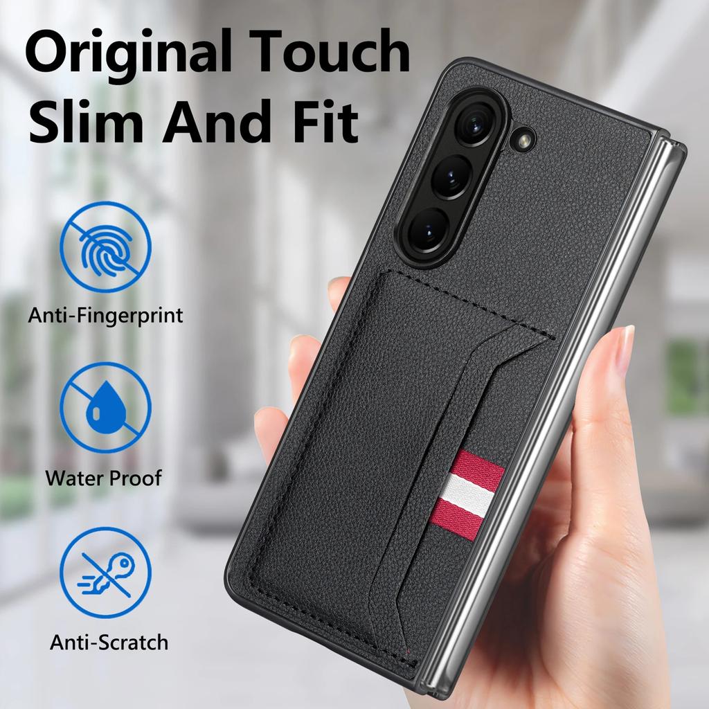 Card Pocket Holder Cell Phone Cover Case for Samsung Galaxy Z Fold7 5G Fold 7 6 5 Fold6 Fold5 Fold3 Fold4 Fold2 Fold 4 3 2 bag