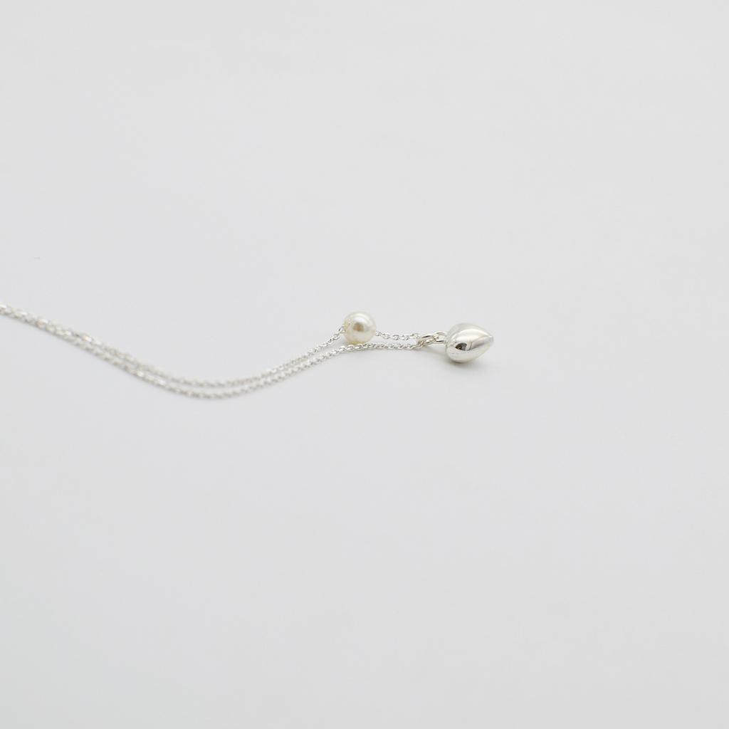 S925 Sterling Silver Heart Pearl Clavicle Necklace, Luxury Minimalist Design, Fashionable Ins Trending Necklace for Women