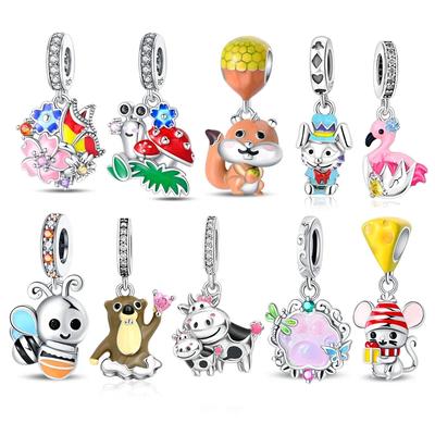 Coppercreative Animal Series Bee Squirrel Cheese Mouse Original Charm Fit Diy Bracelet Women'S Jewelry Making Gift