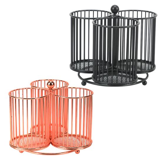 Rotating Pen Holder Creative Swivel Pen Rack Large Capacity Metal Mesh Pen Organizer for Office School Classroom