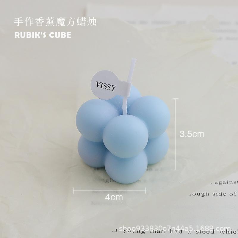 Decorative Aromatic Candles Mini Rubik's Cube Scented Candles Colored Fragance Candle Decoration for Home
