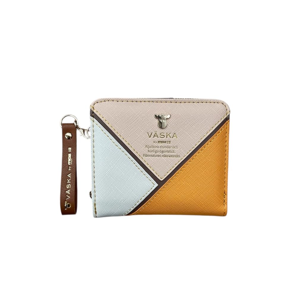 

K-PARTS VASKA by moz Shelly Zip-Around Billfold Wallet, moz VASKA Moose Design, Compact Wallet with Multi-Function Card Slots, Perfect Gift for