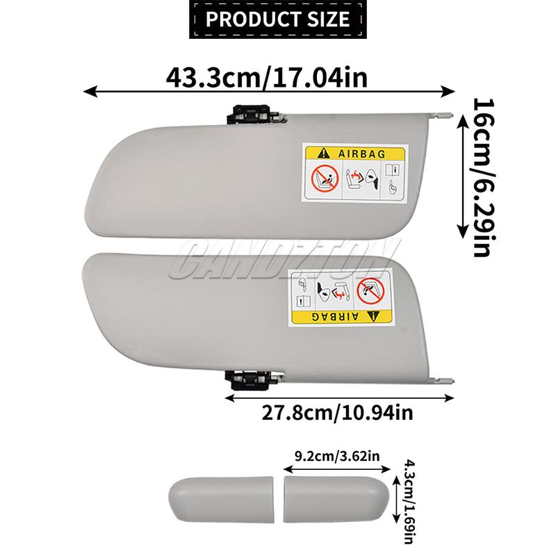 Do Citroen C3 II Zenith Nowy Osłona przeciwsłoneczna Wewnętrzny zestaw osłon przeciwsłonecznych Lewy Prawy A1613251480 1613251480 Łatwa instalacja akcesoria samochodowe