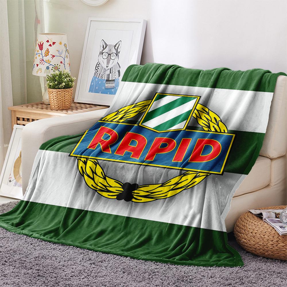 SK Rapid Wien Flannel Blanket, High Quality Comfortable for All Seasons, Home Decor, Warmth and Comfort