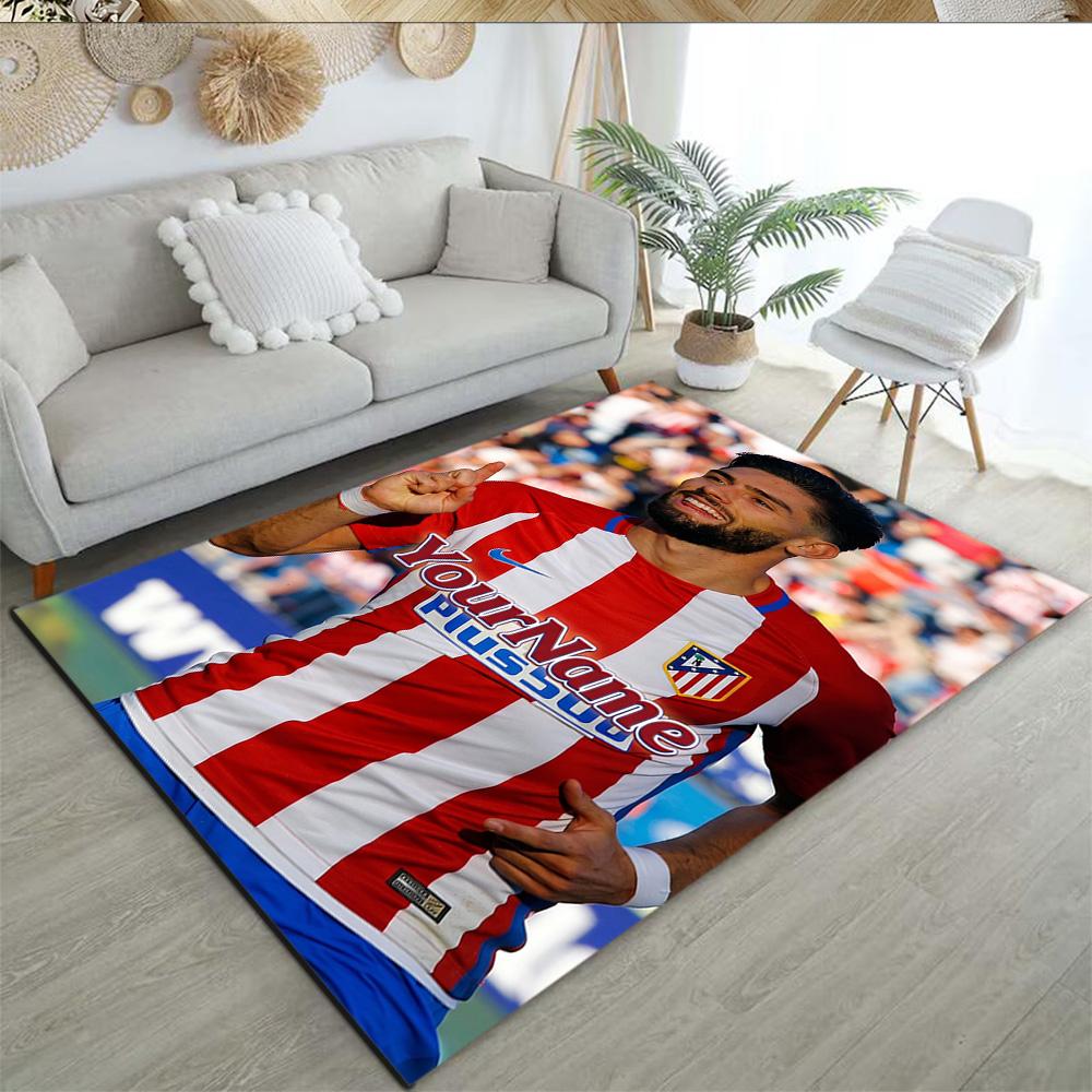 Atletico Madrid Customizable Name Floor Rug Office Rug Design for Bedrooms Outdoor Dormitory Decorate room Anti-slip Rug Decorate Offices