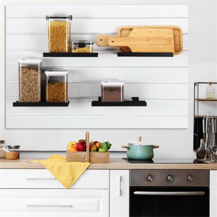 Durable Metal Storage Rack Metal Slatwall Shelves Functional Wall Fixtures For Home Decoration And Store Supplies