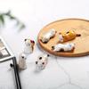Set of 6 Ceramic Cat-inspired Utensil Rests and Cartoon Pen Holder Kitchen Cutlery TraySpoon Rest Chopstick Pillow