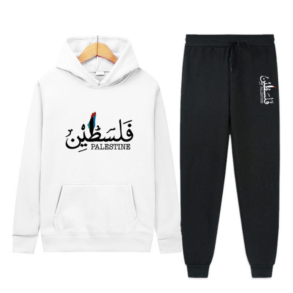 Bedrucktes Hoodie-Top-Hosen-Set für Herren, Hoodie und Hose, Jogging-Sport-Set, Laufen im Herbst und Winter