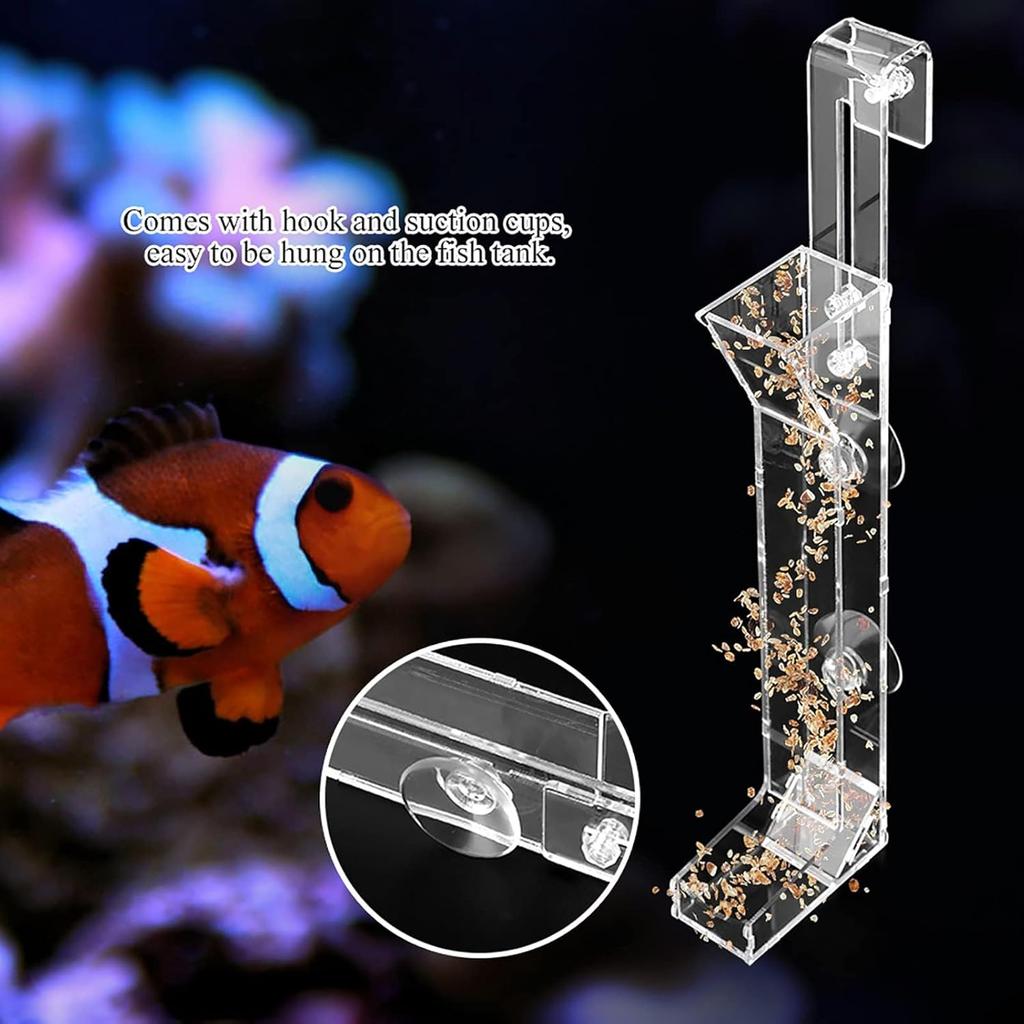 Acryl Garnelen Futterröhrchen, Garnelen Futterspender Transparente Glas Garnelen Futter Schale Tablett mit Saugnäpfen für Fischglas Aquarium Crystal Garnelen Krabben