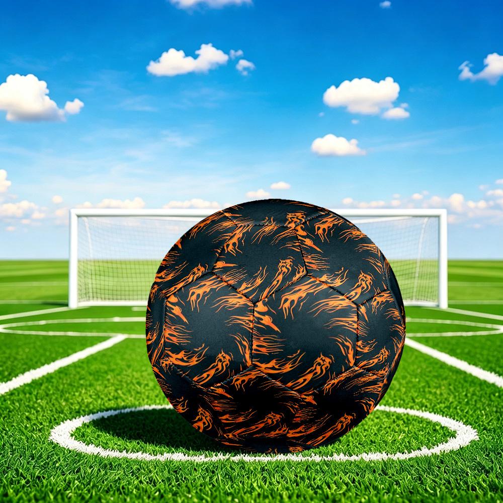 1pc Flame Art Size 5 Soccer Ball Professional Match Training Football Indoor &Outdoor Sports Ball Lightweight Durable C6511