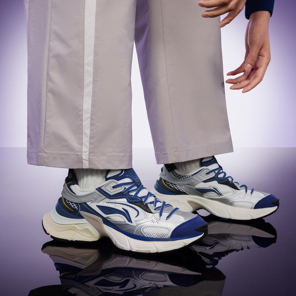 Li Ning Xingji Cushioning Slip Resistant Abrasion Resistant Breathable Height Increasing Low top Chunky Sneakers Men's AGCU339-3