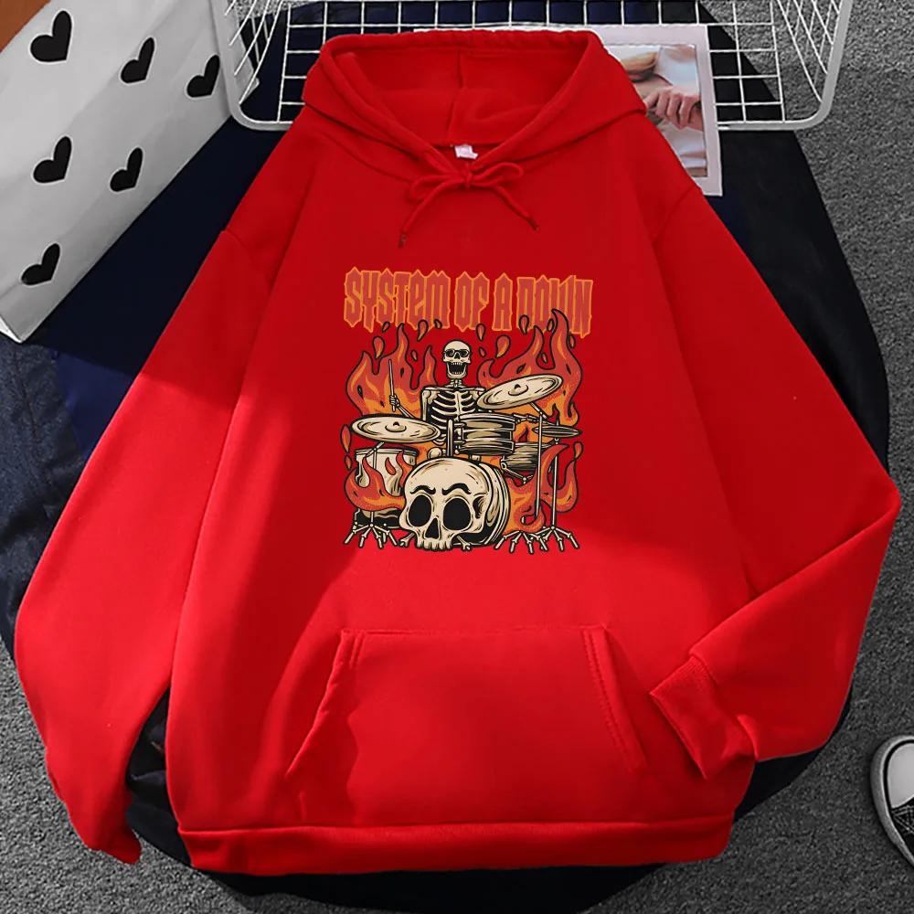 System of A Down Sweatwear Print Heavy Mental Band Sweatshirt Unisex Autumn/winter Fleece Hoody Creative Graphic Clothes