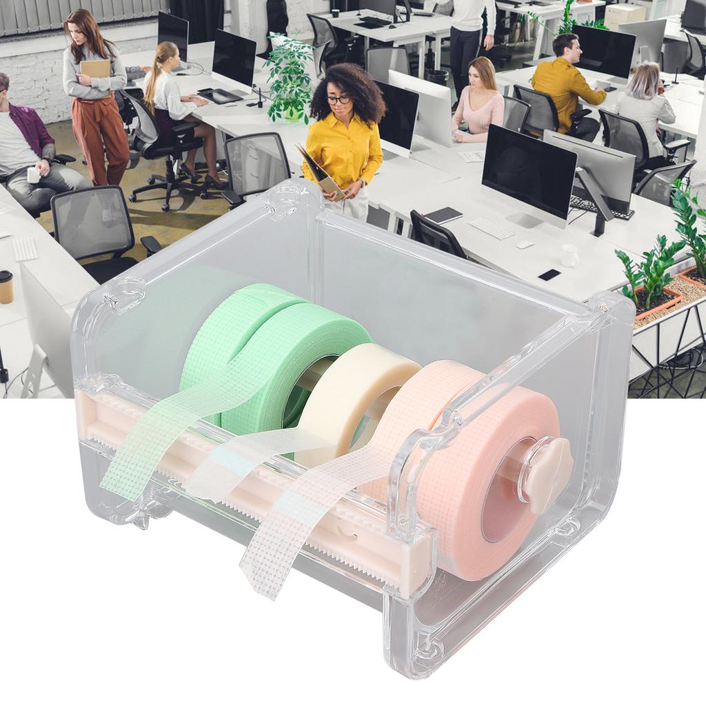 Transparent Multi Masking Tape Cutter Dispenser Visible Roll Tape Holder for   School