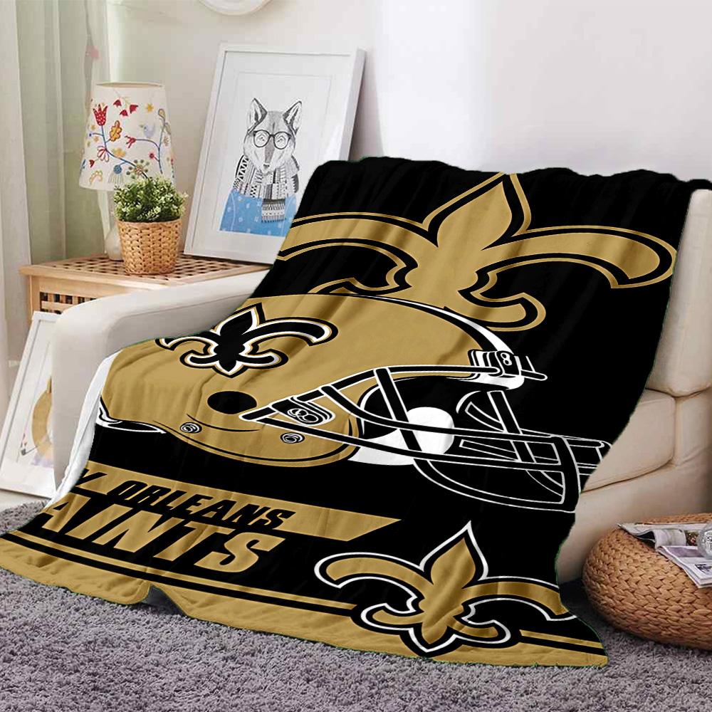 1pc Blanket - New Orleans Saints logo Print Design,Lightweight Blanket for Sofa,Bed- Soft &Warm,Gift for All Seasons