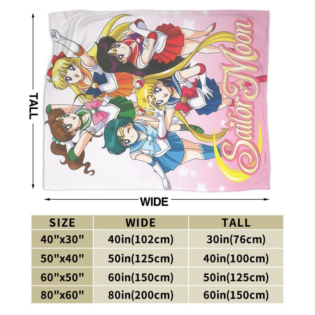 Anime S-Sailors M-Moons Blanket Flannel Textile Decor Multi-function Ultra-Soft Throw Blanket for Bed Office Rug Piece