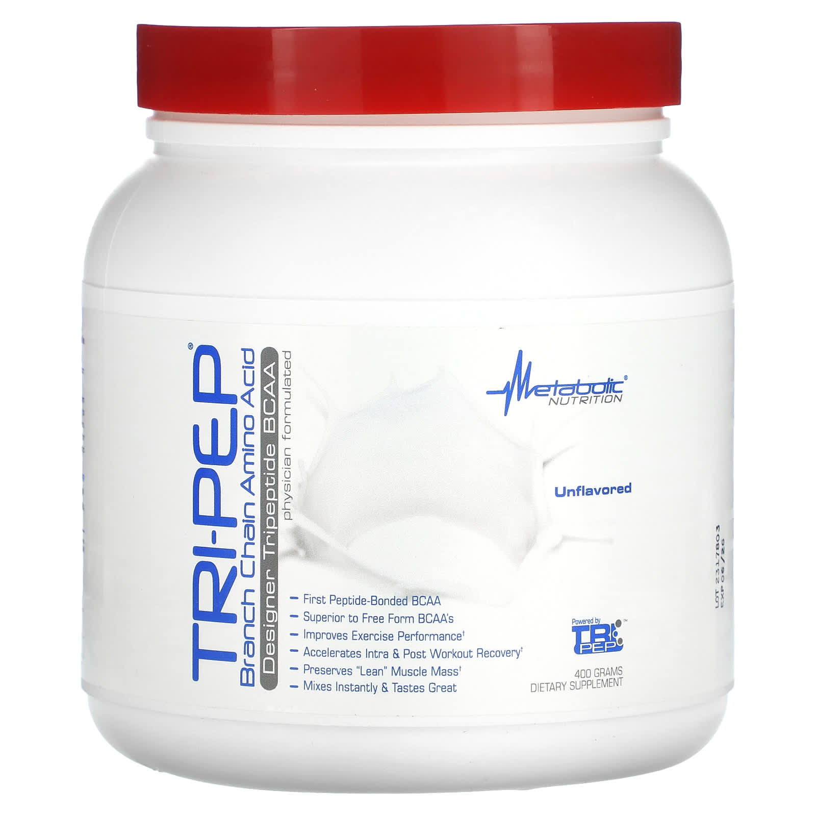 

Metabolic Nutrition, Tri-Pep, Branched Chain Amino Acids, Unflavored, 14.1 oz (400 g)
