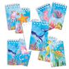 8pcs Ocean Theme Spiral Notebook Marine Life Pocket Memo Pad Portable Tear-Off Notepad Student School Office Supplies Stationery
