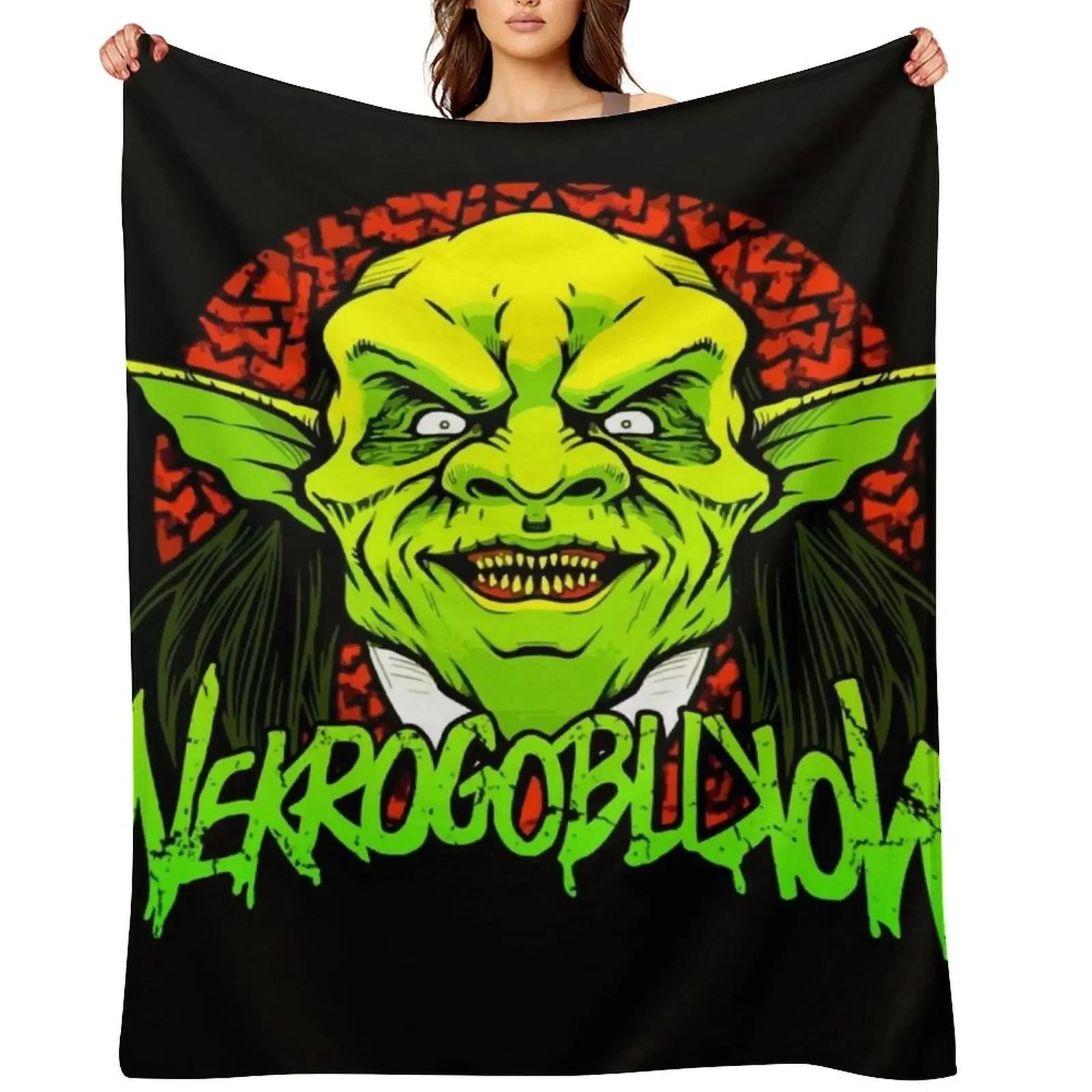 Nekrogoblikon Throw Blanket Vintage Funny Gift Perfect for Winter Cozy Nights 75X95CM