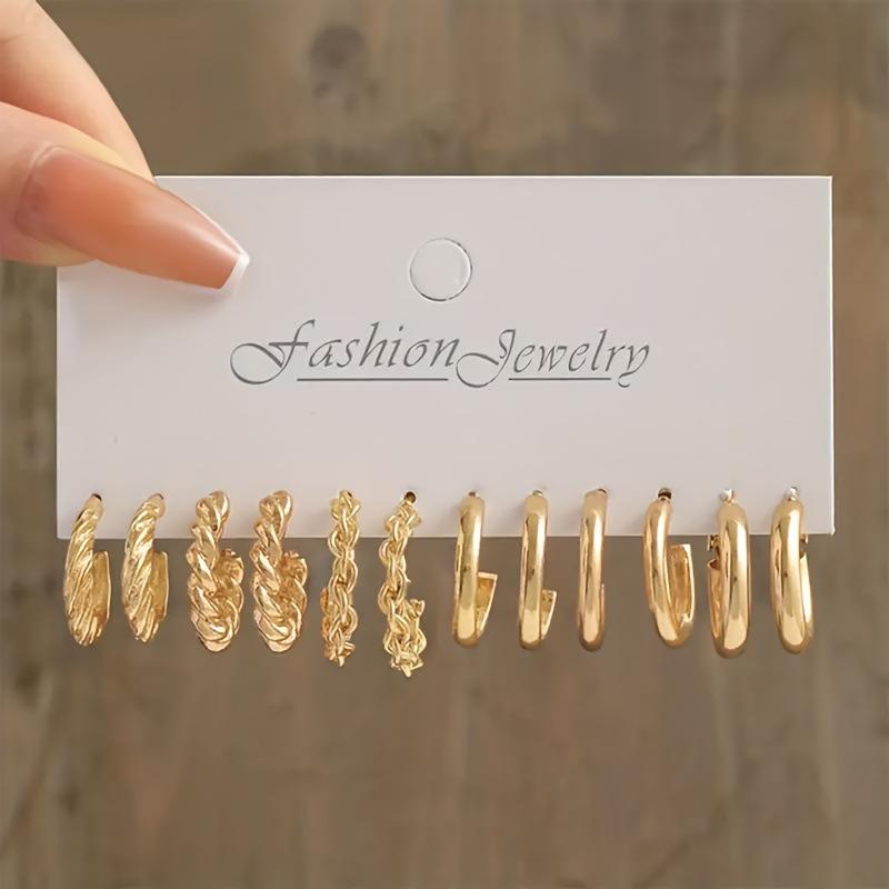 European and American hot-selling earrings set, simple earrings, versatile temperament, personalized high-end earrings 1 pair