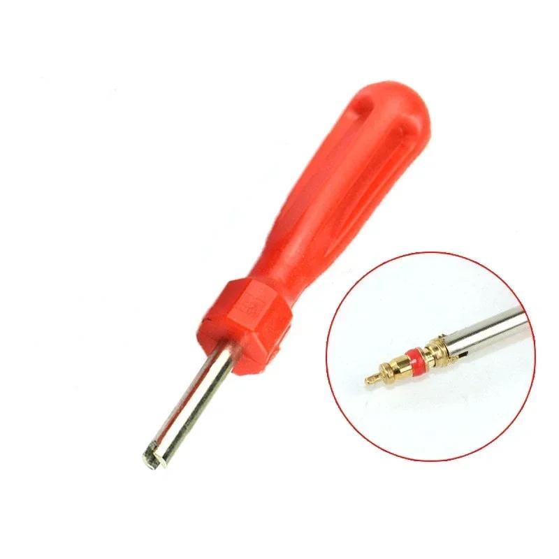 1/100PC Car Tire Valve Core Tool Set Plastic Handle Removal Tools Wrench Screwdriver Wrench Core Tire Repair Hand Tool for Car