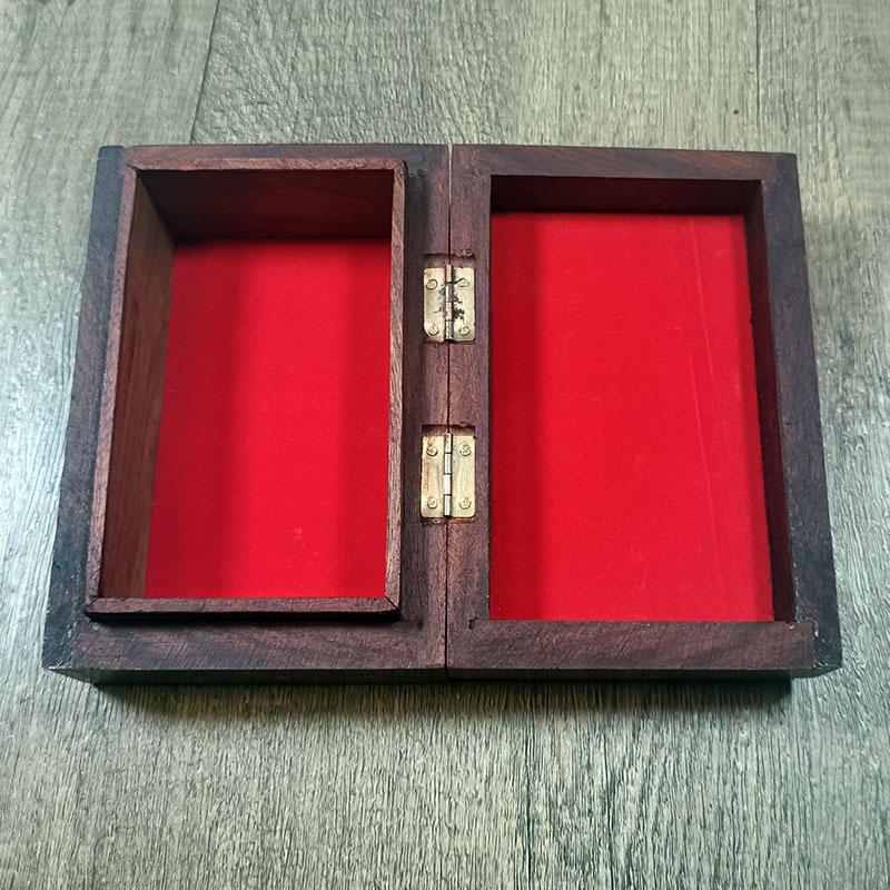 Handcrafted Copper Inlaid Solid Wood Box Jewelry Organizer Indian Rosewood for Watches Stamps Gold Bars