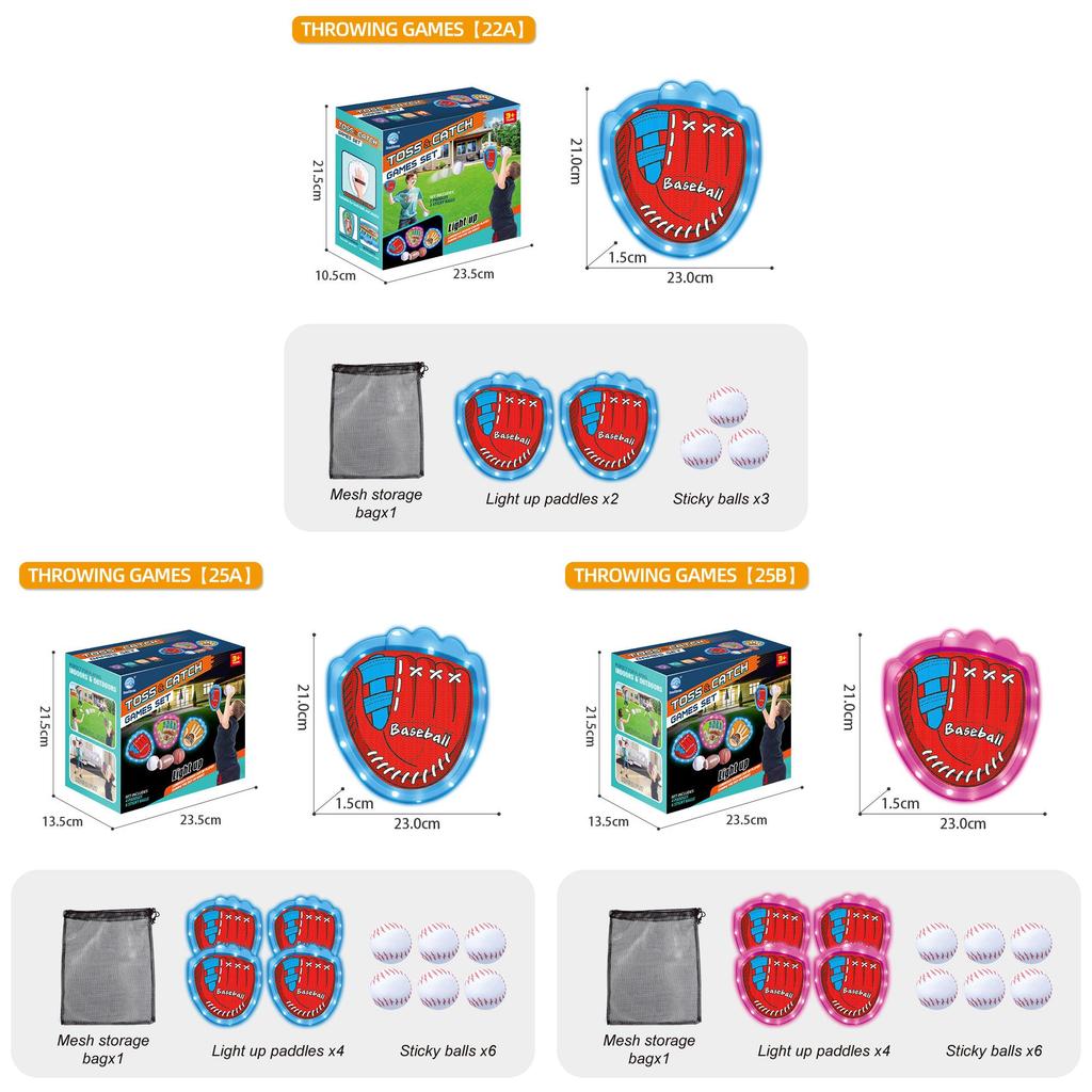 Camping Game Childrens Glow Sticky Target Ball Outdoor Family Activity Gift Set