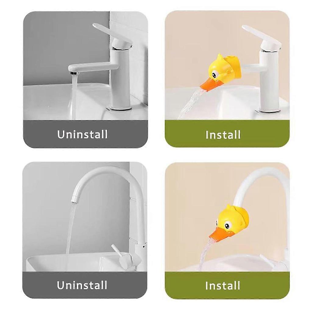 Kitchen Faucet Extension Sink, Universal Sink Faucet Extender, Safe and Fun Children's Hand Washing Assistance - Yellow