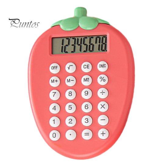 

Калькулятор с мультяшной морковью, клубникой, калькулятором в форме кошачьей лапы, компактный портативный мини-калькулятор для школьного офиса Strawberry