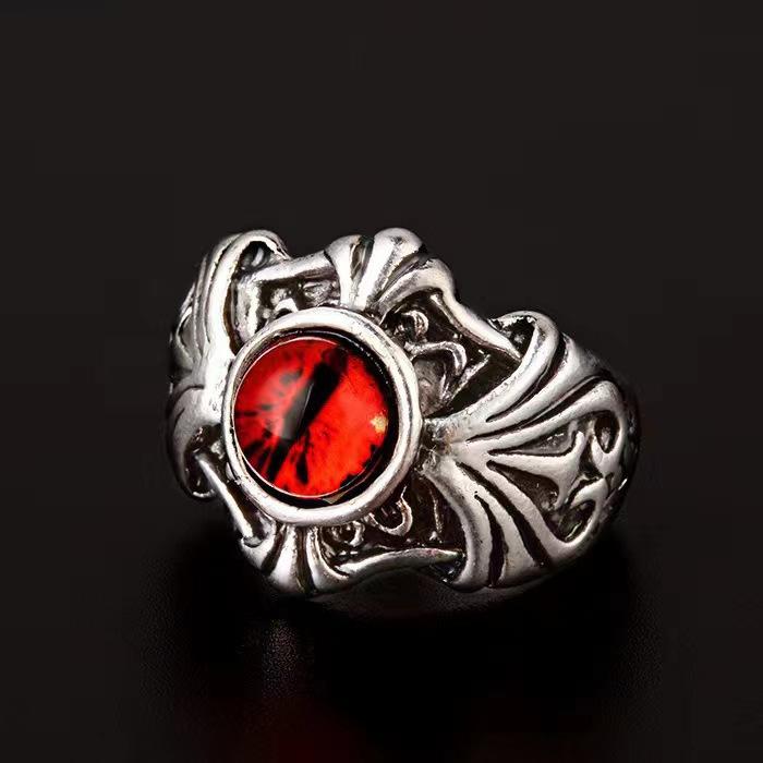 

Винтажное кольцо с лозой и сглазом для мужчин, панк, готика, рок, хип-хоп, дизайнерское открытое кольцо, ручная работа, циркон, байкерские аксессуары, унисекс, подарок resizable