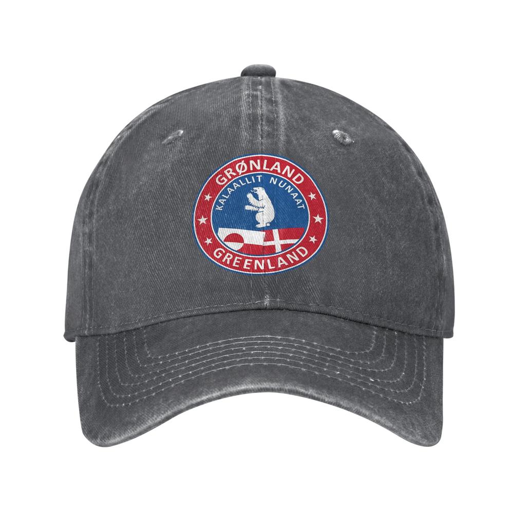 Badge Of Greenland Washed Baseball Cap Vintage Sun Trucker Hat Summer Men Women Outdoor Sports Snapback Cap