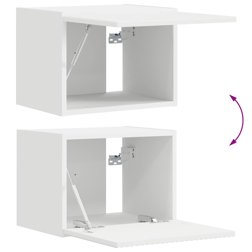 Wall Mounted TV Cabinet White 39 X 31 X 29.5 Cm Engineered Wood