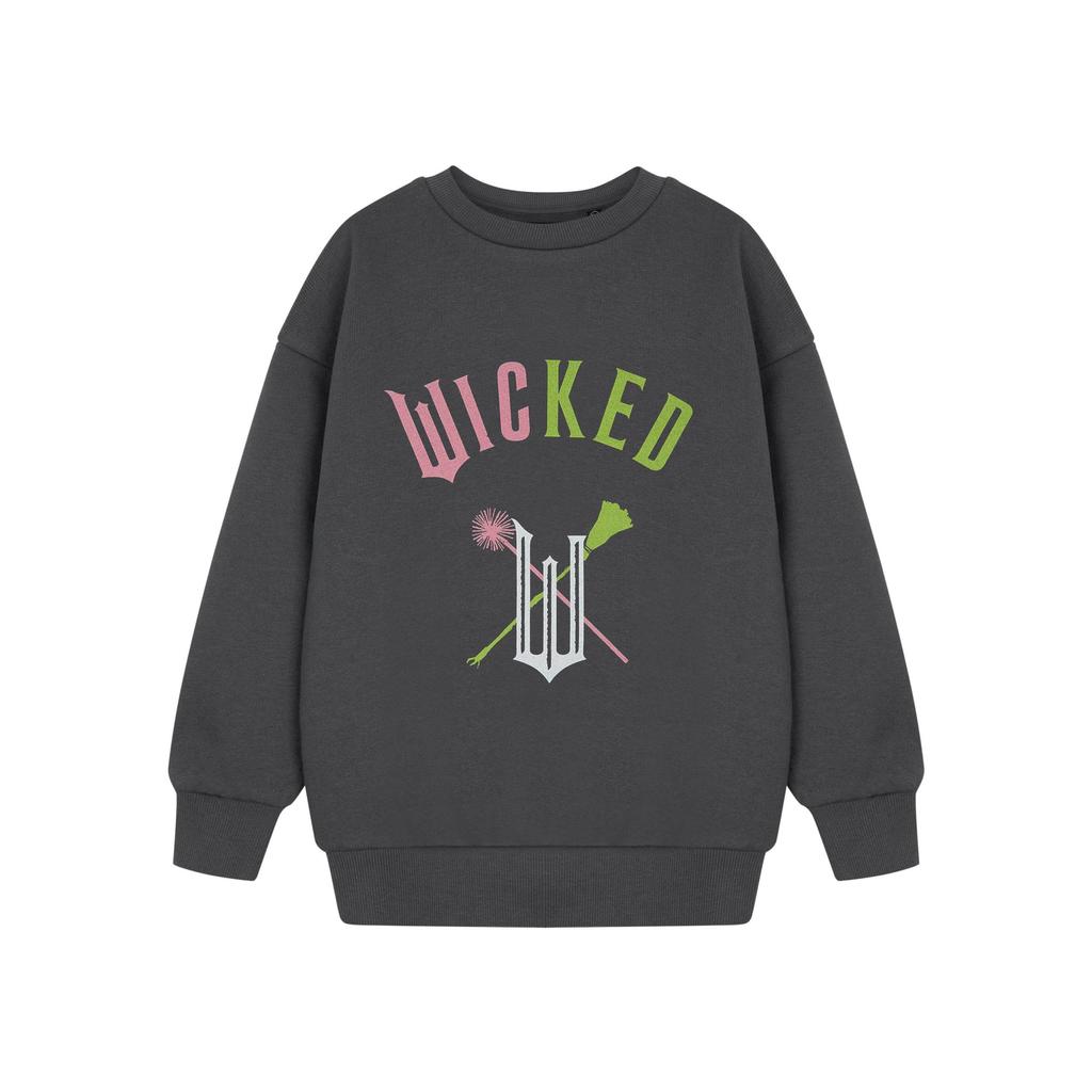 Wicked Baby Girls Wand And Broom Sweatshirt
