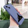 Cold Black Cat Phone Case For iPhone 16 15 14 13 12 11 Plus Pro Max Mini X XR XS Plus Liquid Silicone Cover