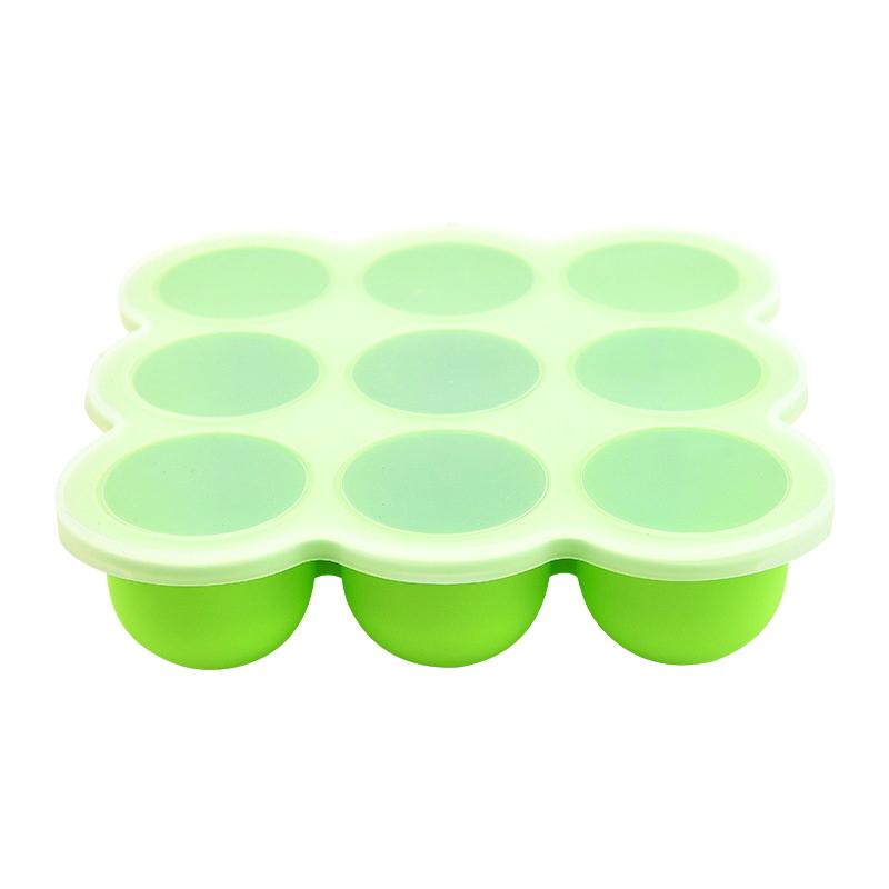 

Форма для льда из пищевого силикона, форма для льда с крышкой, 9 ячеек, легко извлекается, контейнер для детского питания