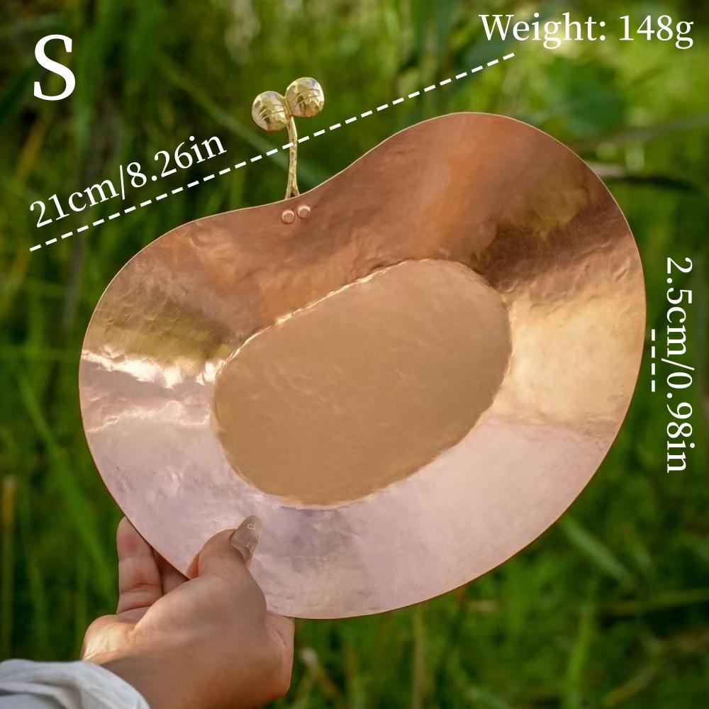 

Vintage Engraving Irregular Shape Texture Copper Cake Tray,Creativity Cheese 25 cm Fruit Plate,Snack Disc Home Party Decoration