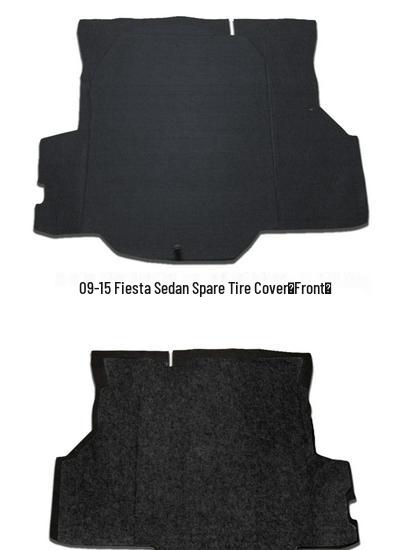 Ford Fiesta Hatchback/Sedan Rear Trunk Spare Tire Cover & Luggage Compartment Partition Mat