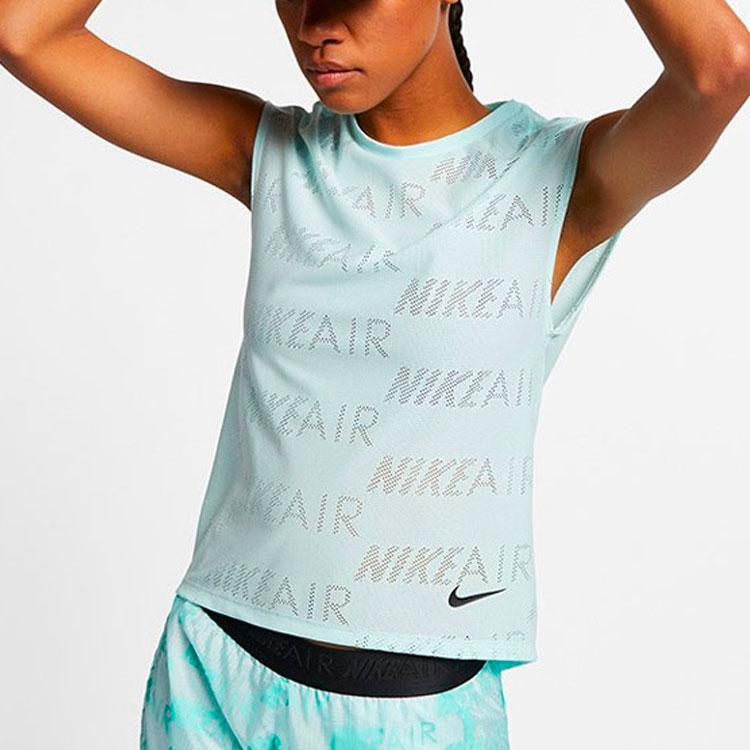 Nike Air Quick-Dry Sleeveless Running T-Shirt Women tops Light-Green AT7973-336