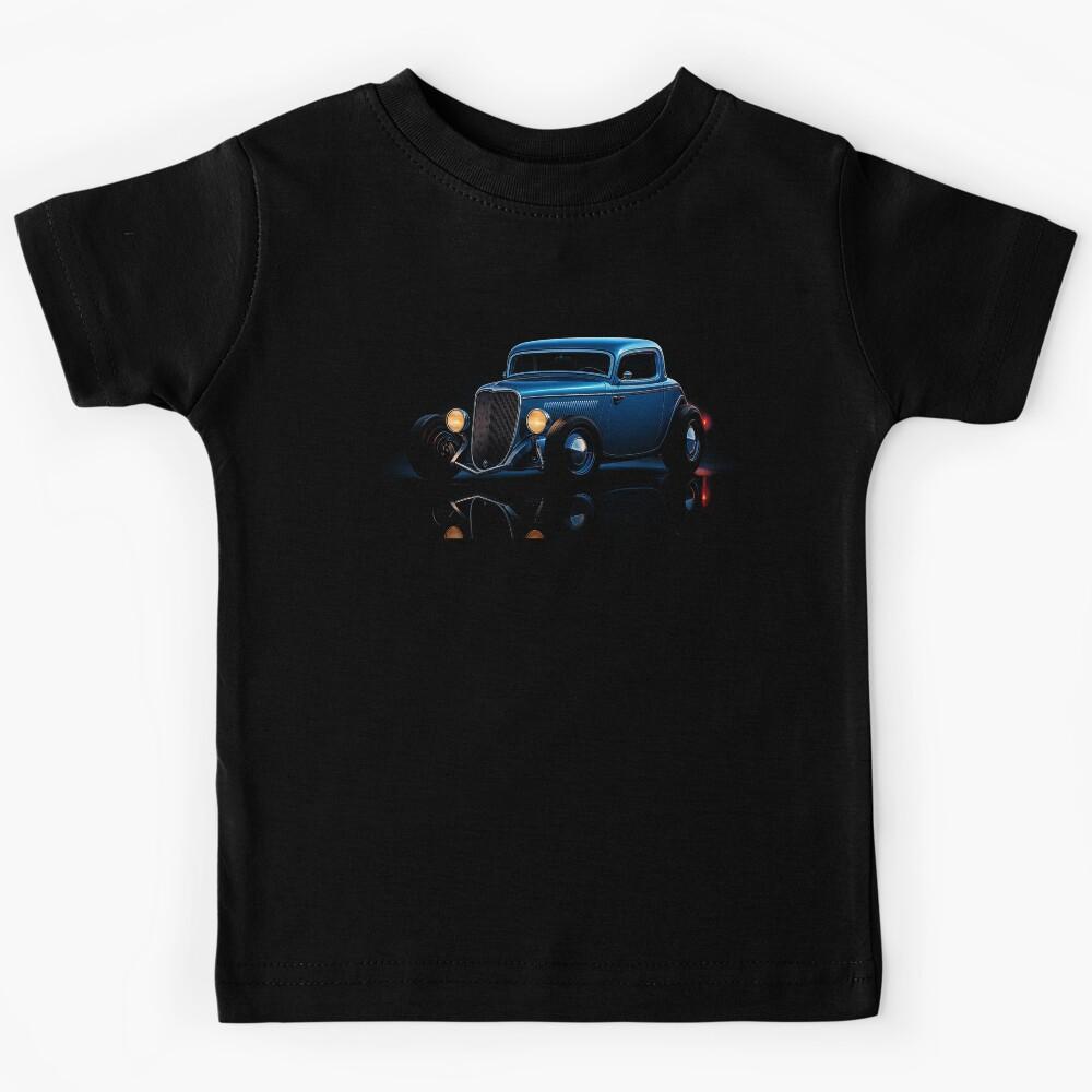 Blue 1933 Hot Rod Coupe – Classic Custom Car Art Print Kids T-Shirt 160