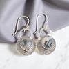 Natural Moss Agate Gemstone 925 Sterling Silver Handmade Dangle Earrings 1.30" EE-63-26