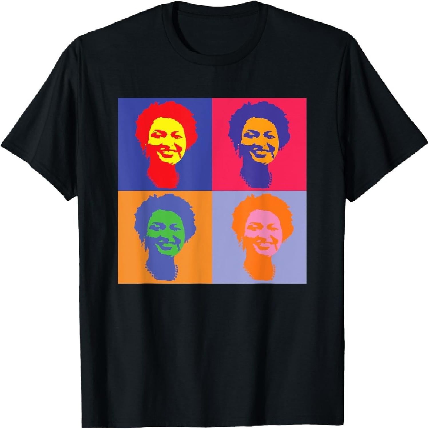 Stacey Abrams Progressive Georgia Portrait Pop Art T-Shirt S